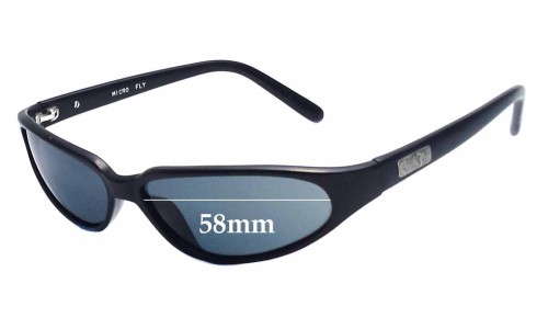 Sunglass Fix Replacement Lenses for Black Flys Micro Fly - 58mm Wide 