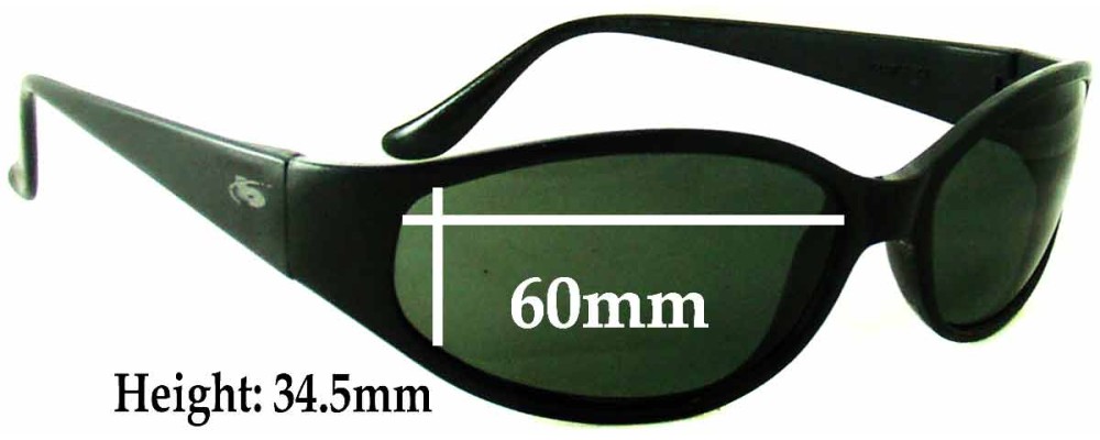 Sunglass Fix Replacement Lenses for Bolle Early Coachwhip 34.5 Tall - 60mm Wide
