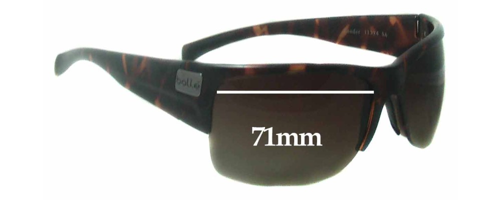 Sunglass Fix Replacement Lenses for Bolle Zander - 71mm Wide