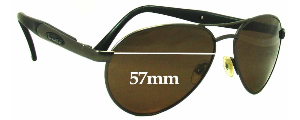 Sunglass Fix Replacement Lenses for Bolle Zyrium - 57mm Wide