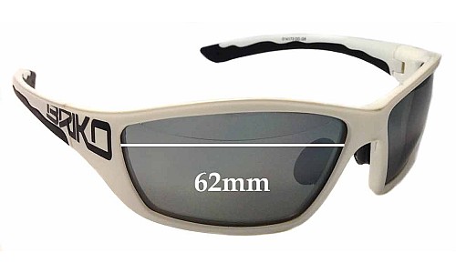 Sunglass Fix Replacement Lenses for Briko 014173 - 62mm Wide 