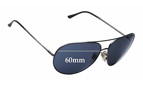 Sunglass Fix Replacement Lenses for Burberry Aviator - 60mm Wide 