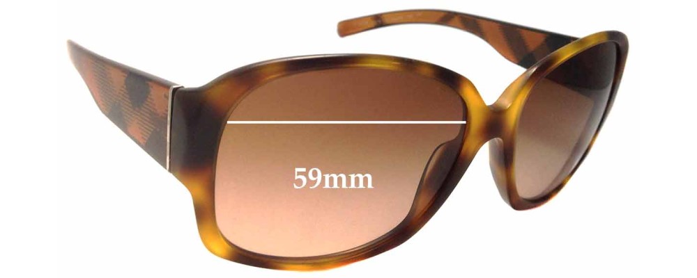 Sunglass Fix Replacement Lenses for Burberry B 4128 - 59mm Wide
