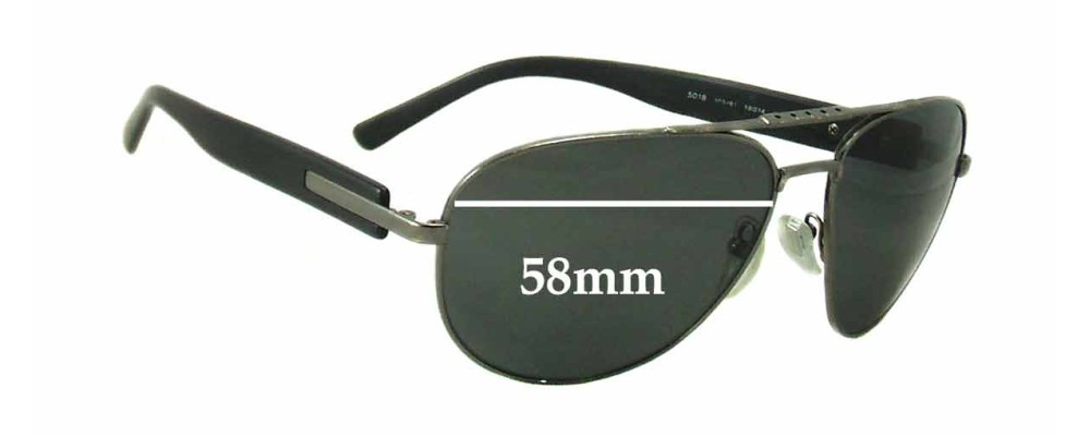 Sunglass Fix Replacement Lenses for Bvlgari 5018 - 58mm Wide