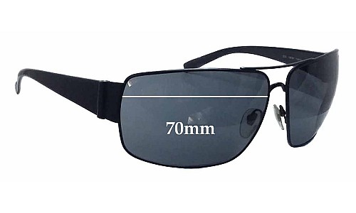 Sunglass Fix Replacement Lenses for Bvlgari 555 - 70mm Wide 
