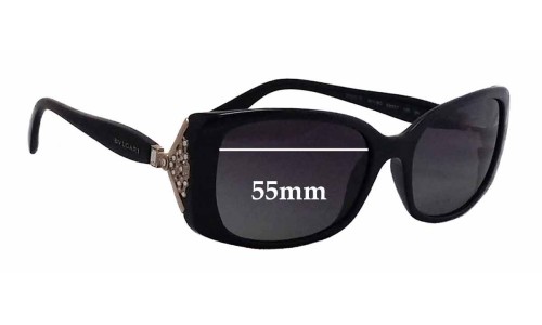 Sunglass Fix Replacement Lenses for Bvlgari 8099-B - 55mm Wide 