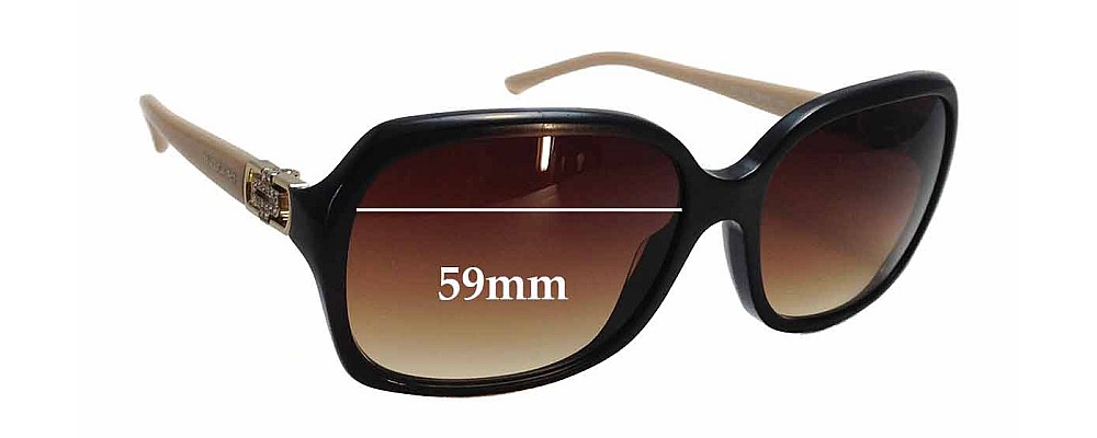 Sunglass Fix Replacement Lenses for Bvlgari 8106-B - 59mm Wide
