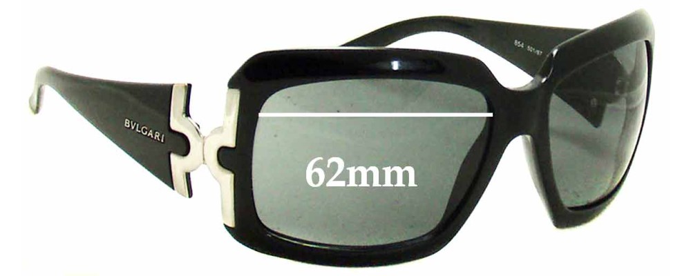 Sunglass Fix Replacement Lenses for Bvlgari 854 - 62mm Wide