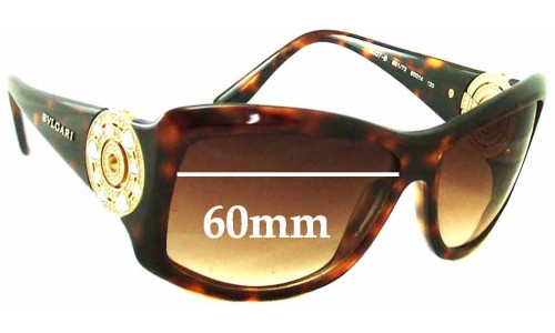 Sunglass Fix Replacement Lenses for Bvlgari 8007-B - 60mm Wide 