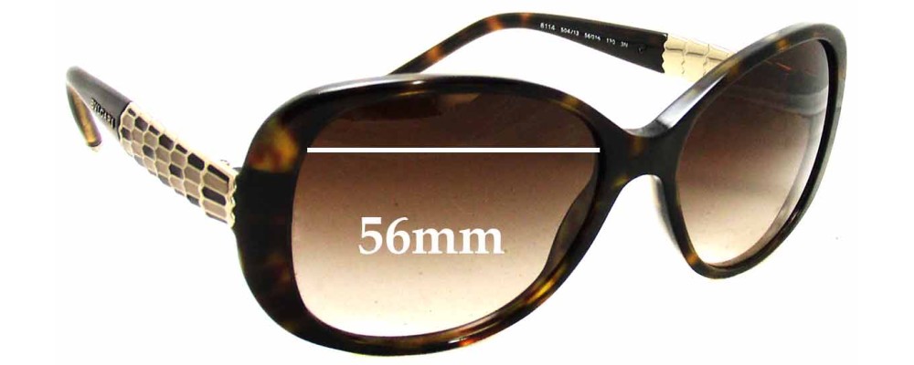 Sunglass Fix Replacement Lenses for Bvlgari 8114 - 56mm Wide