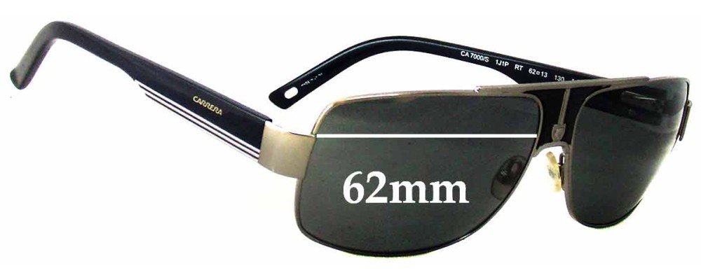Sunglass Fix Replacement Lenses for Carrera 7000/S - 62mm Wide
