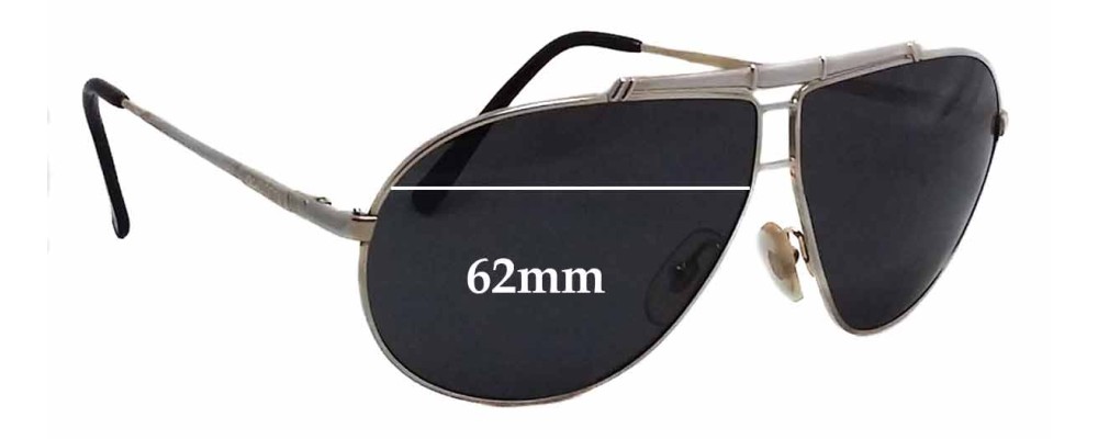 Sunglass Fix Replacement Lenses for Carrera 5401 Small Aviator - 62mm Wide