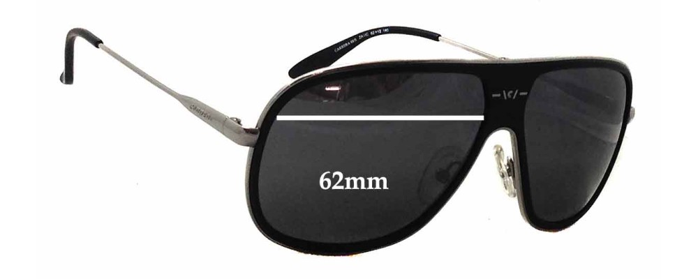 Sunglass Fix Replacement Lenses for Carrera 88-S - 62mm Wide