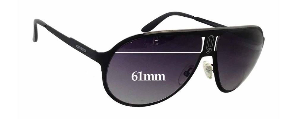 Sunglass Fix Replacement Lenses for Carrera Champion/MT - 61mm Wide