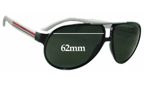 Sunglass Fix Replacement Lenses for Carrera Forever Mine - 62mm Wide 