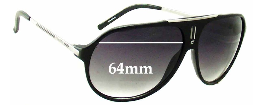 Sunglass Fix Replacement Lenses for Carrera Hot/S - 64mm Wide