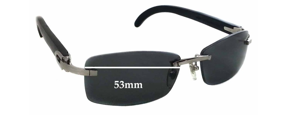 Buy Men's Cartier Sunglasses 5047 Printed Silver Black (SW1410)