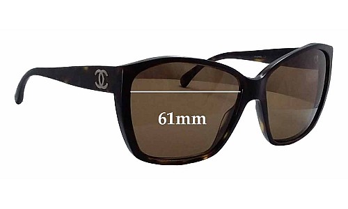 Sunglass Fix Replacement Lenses for Chanel 5203 - 61mm Wide 