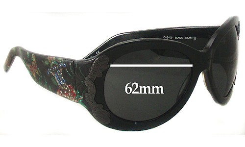 Sunglass Fix Replacement Lenses for Christian Audigier CAS409 - 62mm Wide 