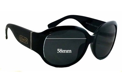 Coach 8016-CO Replacement Lenses 58mm wide 