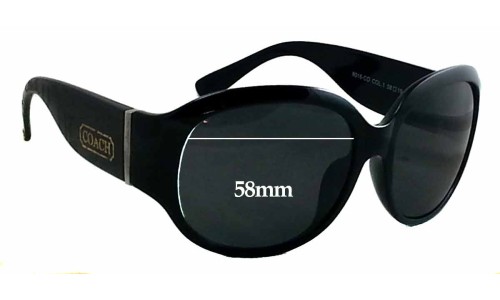 Sunglass Fix Replacement Lenses for Coach 8016-CO - 58mm Wide 
