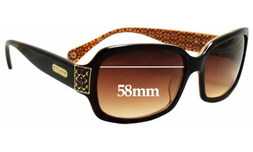 Sunglass Fix Replacement Lenses for Coach S814 Amelia - 58mm Wide 