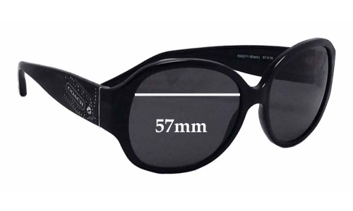Sunglass Fix Replacement Lenses for Coach HC8037B Angeline - 57mm Wide 