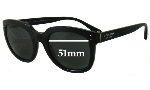 Sunglass Fix Replacement Lenses for Coach HC8047 Casey - 51mm Wide 