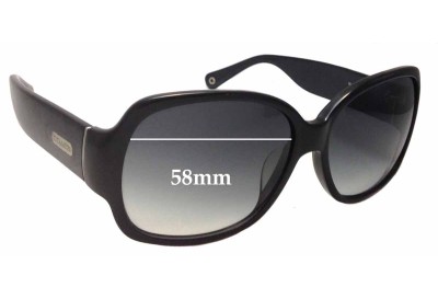Coach S822 Odessa Replacement Lenses 58mm wide 