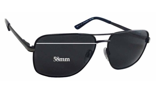 Sunglass Fix Replacement Lenses for Country Road CR Sun Rx 09 - 58mm Wide Sunglass Fix Replacement Lenses for Country Road CR Sun Rx 09 - 58mm Wide