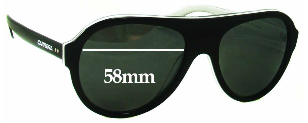 Sunglass Fix Replacement Lenses for Carrera 84/S - 58mm Wide