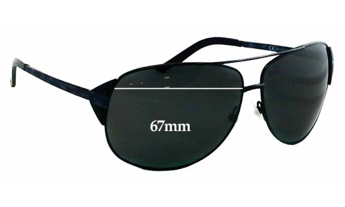 Sunglass Fix Replacement Lenses for Diesel DS0109 - 67mm Wide 