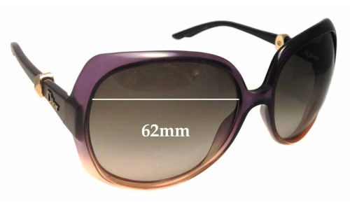Sunglass Fix Replacement Lenses for Christian Dior Mystery 1 - 62mm Wide 