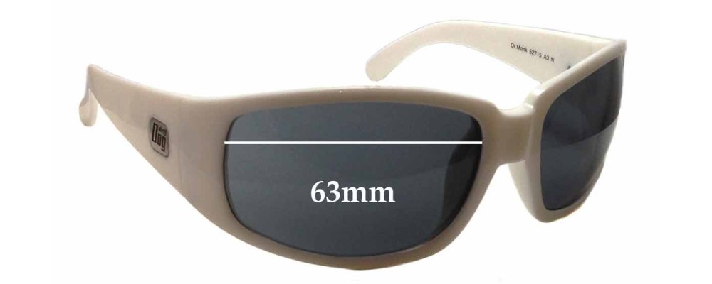 Sunglass Fix Replacement Lenses for Dirty Dog Dr. Monk - 63mm Wide