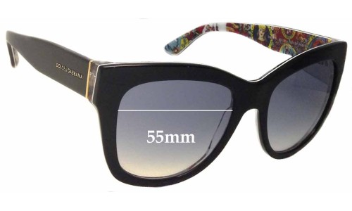 Sunglass Fix Replacement Lenses for Dolce & Gabbana DG4270 - 55mm Wide 