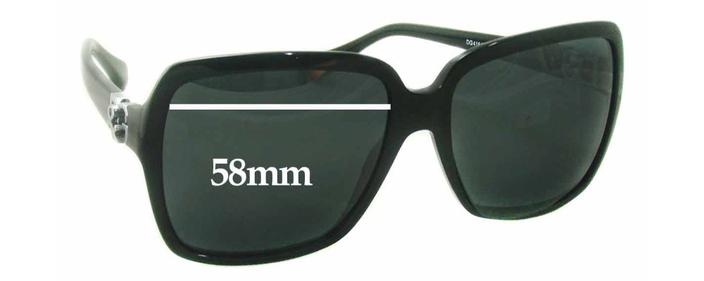 Dolce & Gabbana DG4164P Replacement Sunglass Lenses - 58mm wide