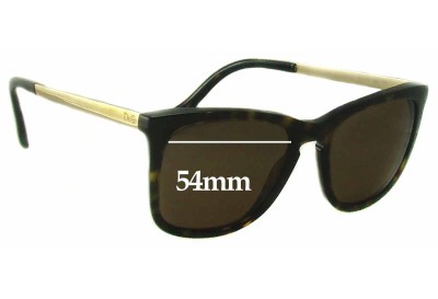 Dolce & Gabbana DD3081 Replacement Sunglass Lenses - 54mm wide 