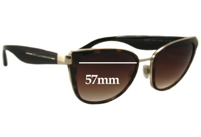 Dolce & Gabbana DG2107 Replacement Lenses 57mm wide 