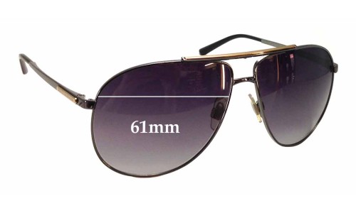 Sunglass Fix Replacement Lenses for Dolce & Gabbana DG2116 - 61mm Wide 