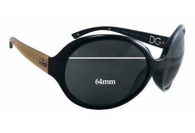 Dolce & Gabbana DG6043 Replacement Sunglass Lenses 64mm wide - 57mm tall 