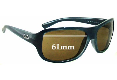 Dolce & Gabbana DG8049 Replacement Sunglass Lenses - 61mm Wide 
