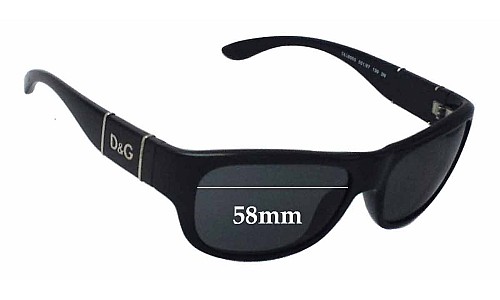 Sunglass Fix Replacement Lenses for Dolce & Gabbana DG8050 - 58mm Wide 