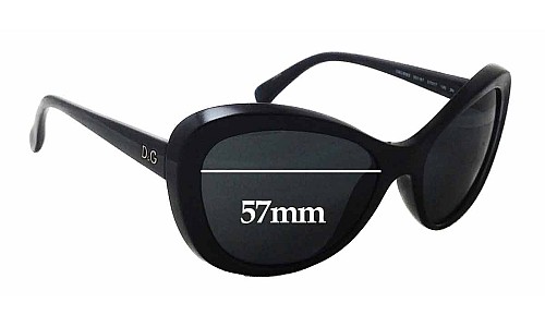 Sunglass Fix Replacement Lenses for Dolce & Gabbana DG8083 - 57mm Wide 