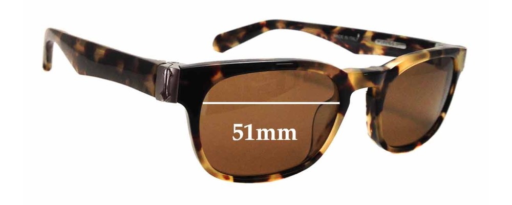 Sunglass Fix Replacement Lenses for Dragon Luke DR105 - 51mm Wide