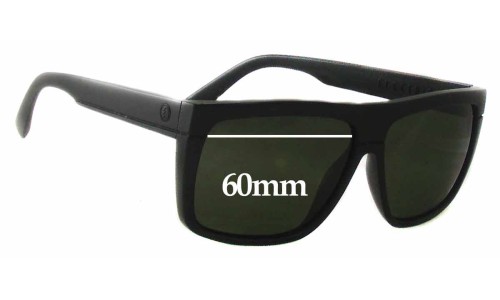 Sunglass Fix Replacement Lenses for Electric Black Top - 60mm Wide 