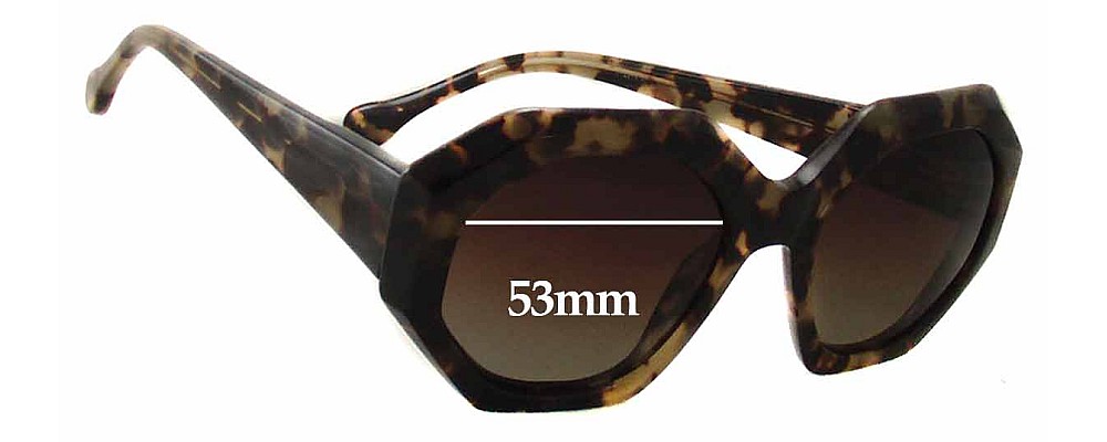 Elizabeth & James Brickell Hexagonal Oversized New Sunglass Lenses - 53mm Wide