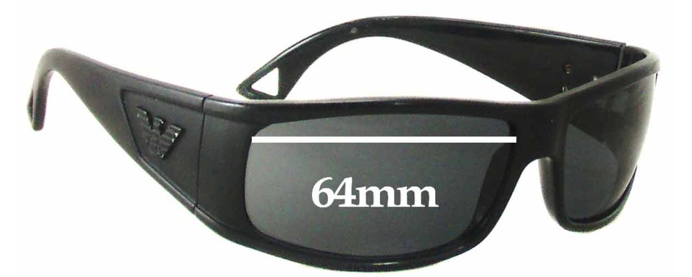 Sunglass Fix Replacement Lenses for Emporio Armani EA9418/S - 64mm Wide