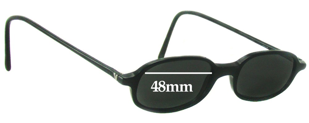 Sunglass Fix Replacement Lenses for Emporio Armani Unknown Model - 48mm Wide