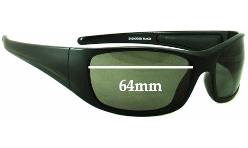 Sunglass Fix Replacement Lenses for Euro S9290EUB - 64mm Wide 