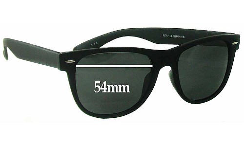 Sunglass Fix Replacement Lenses for Ferris Sunnies Cotton On - 54mm Wide 